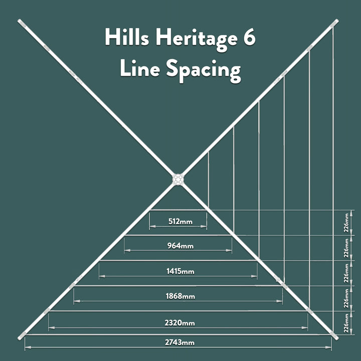 Hills Hoist Heritage 6 Line Clothesline