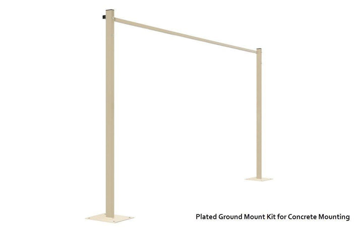 Austral Compact 28 Clothesline - Plated Ground Mount Kit - Classic Cream