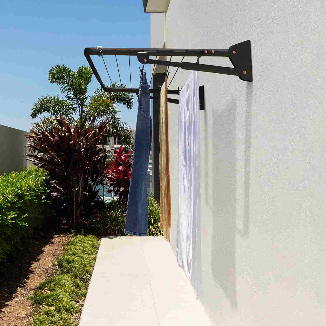 Hills Single Clothesline installed on wall