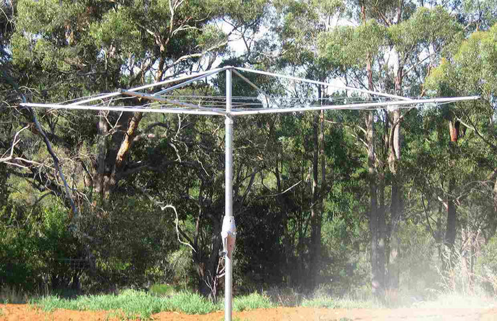 Austral Super 5 Clothes Hoist installed in backyard