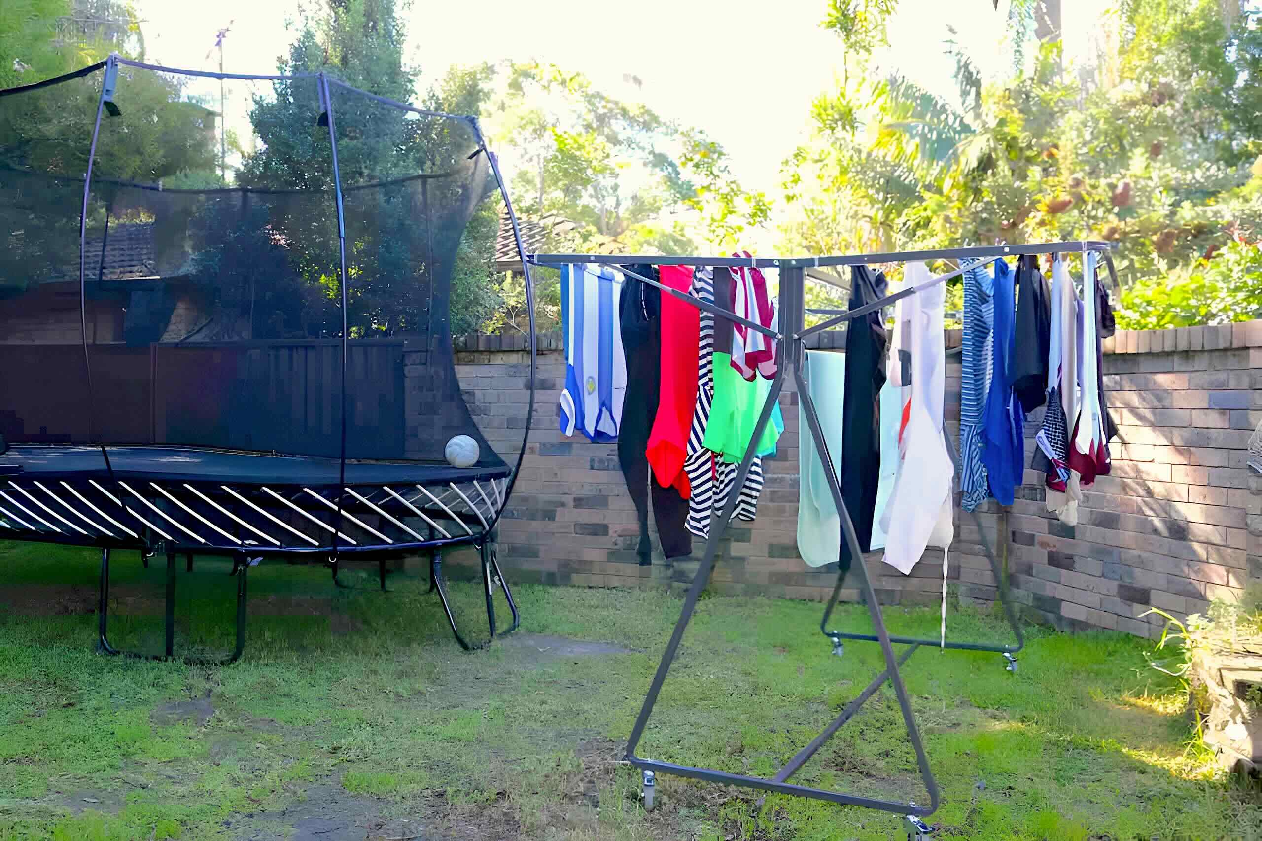 Clothes drying line outdoor online