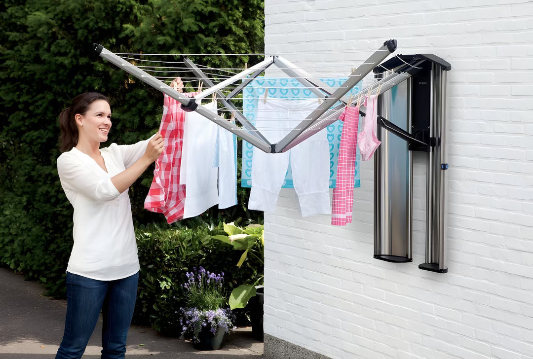 Brabantia Wallfix Clothesline with Storage Box Lifestyle Clotheslines