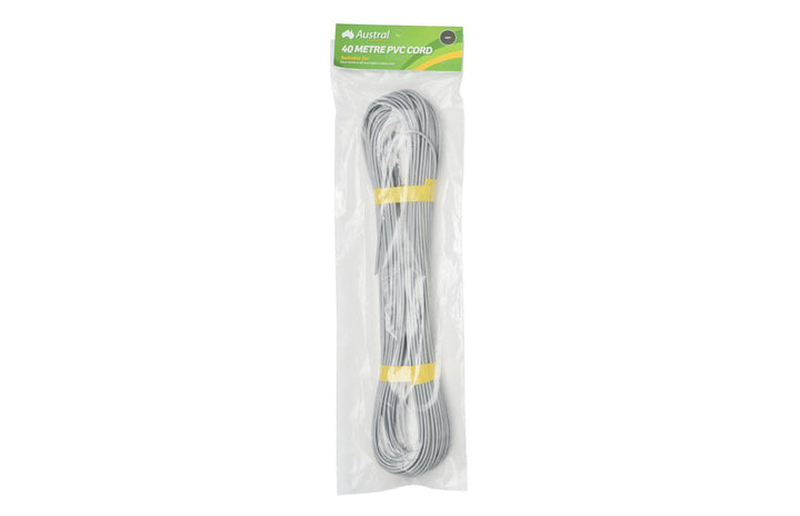 Austral 40m Clothesline Cord - Woodland Grey Packed