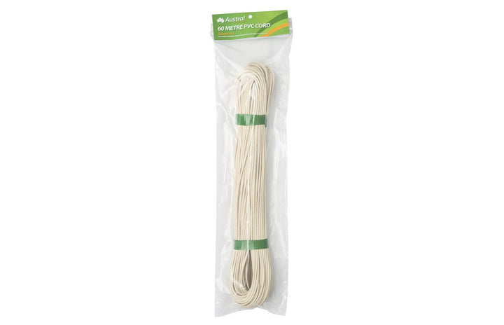 Austral 60m Clothesline Cord - Cream Packed