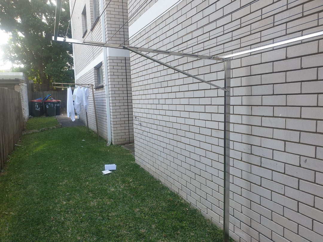 316 stainless steel clothesline ground mounted using 316 stainless steel legs