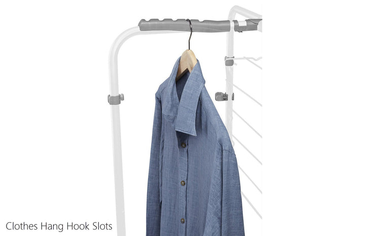 Hills 2 Tier Mobile Tower Clothes Airer with shirt on it