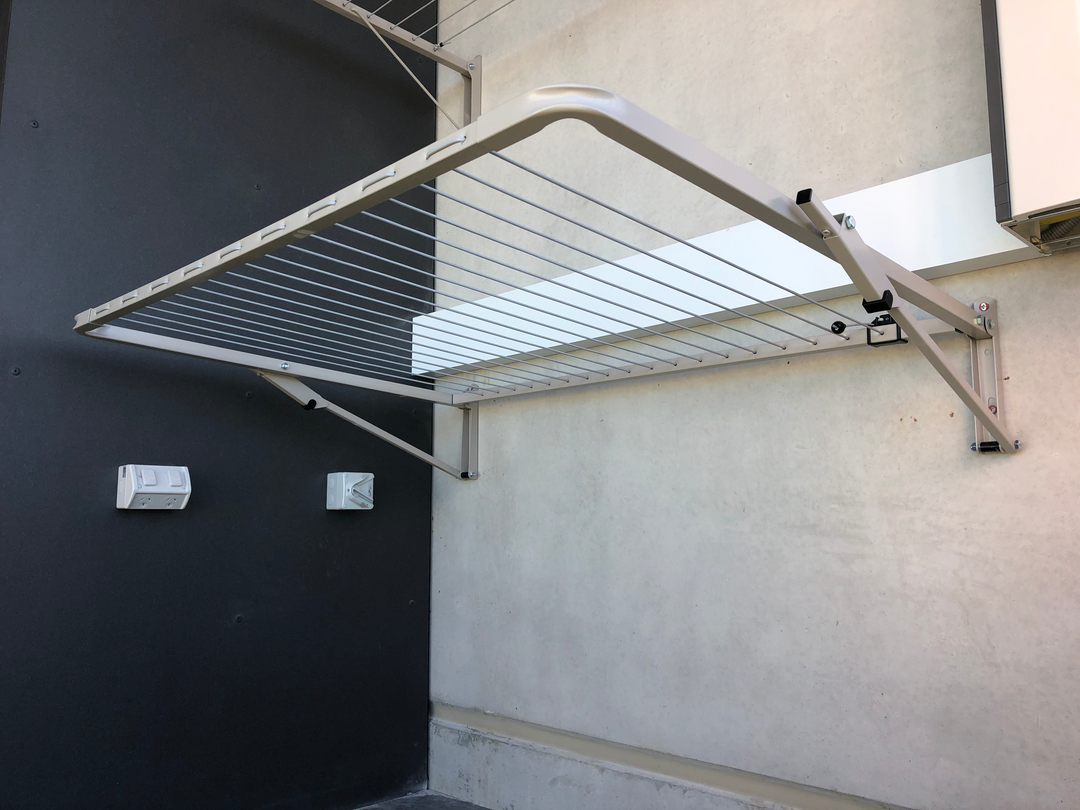 Austral Balcony Line Clothesline installed on wall