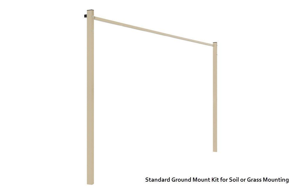 Austral Compact 28 Clothesline - Standard Ground Mount Kit - Classic Cream