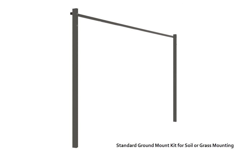 Austral Compact 28 Clothesline - Standard Ground Mount Kit - Woodland Grey