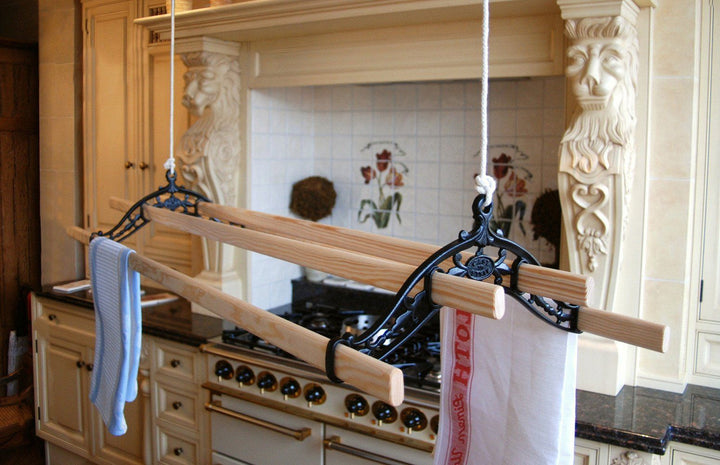 Classic Ceiling Airer - Black Installed